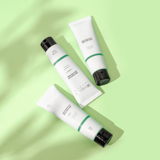 Restorative Enzyme Peels - Multiples- Flatlay on green and shadows - summer - 1080.jpg