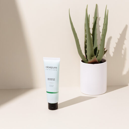 Restorative Enzyme Peel - Standing on cream - Aloe plant and shadows-1080.jpg