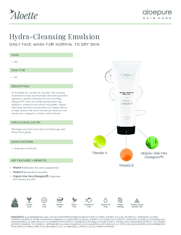 Hydra Cleansing Emulsion Data Sheet ENG.pdf
