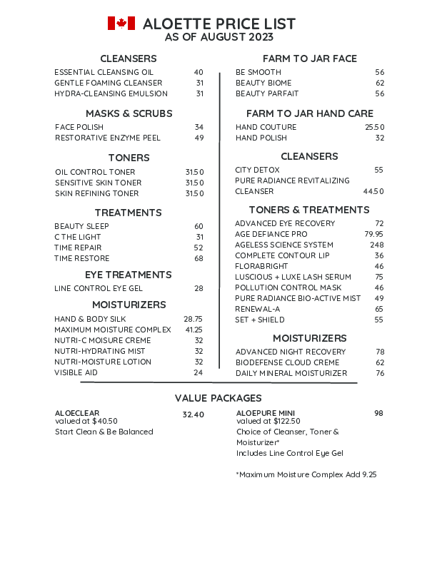 2023 Aloette Price List August CAD.pdf