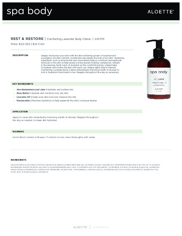 Spa Body-Rest and Restore Body Lotion-Data Sheet-ENG.pdf